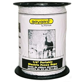 Baygard Electric Fence 1 4 White Rope - 656 Feet #795 from Fences & Gates