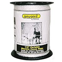 Baygard Electric Fence 1/4-Inch White Rope, 656 Feet Model 795