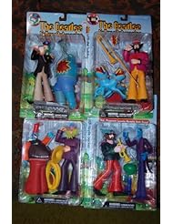 The Beatles Yellow Submarine John, Paul, George, Ringo Action Figure Sergeant Peppers Lonely Hearts Club Band Figure Set (2000 Set)