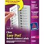Avery Easy Peel Clear Return Address Labels for Laser Printers, 0.6 x 1.25-Inches, Pack of 600 (15695)
