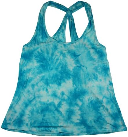 Criss Cross Tied Tie Dye Tank (L, OCEAN)