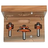 CMT 800.522.11 3-Piece Ogee Junior Raised Panel 1/2-Inch Shank Router Bit Set