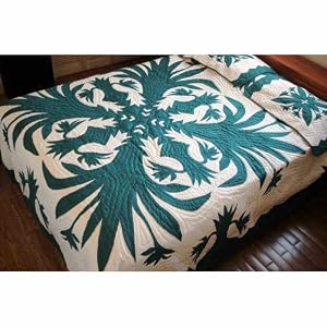 Bird of Paradise Hawaiian Quilt Bedspread