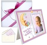 Baptism Christening Gifts for Godfather "With Love" Girl Picture Frame