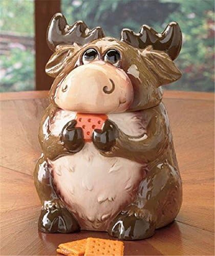 Ceramic Forest Friends Moose Cookie Jar Canister