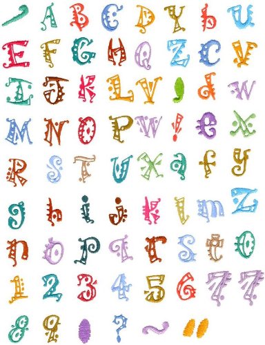 Brother Embroidery Machine Card BOHEMIAN ALPHABETS 
