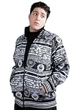 IMAGE OF Artful Dodger Medallion Printed Zip Up Caviar Black