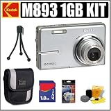 Kodak Easyshare M893 8.1MP Digital Camera (Silver) + 1GB Accessoy Kit