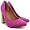 Womens Suede Style Glitter Block Heel Court Shoes "Michelle" Purple US Sz 6