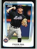 2011 Bowman Draft Prospects Baseball Card # BDPP17 Tyler Pill - New York Mets (Draft Pick / Prospect / RC - Extended Rookie Card) MLB Trading Card in Screwdown Case!
