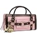 Lederhandtasche Rosa and Braun