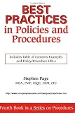 Best Practices in Policies and Procedures