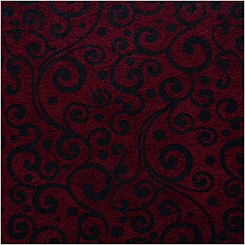Lillypilly Designs Patterned Ultrasuede, Paisley Pattern 4x8.5", 1 Piece, Bordeaux