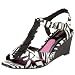 Gretta  Women's Gaucho Sandal,Black/White Zebra,11 M US
