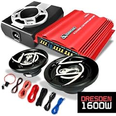 Car Hifi Set "Dresden" 2.1 System 1600W Endstufe Bass Boxen