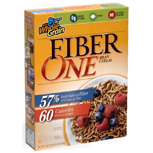 Fiber One Bran Cereal, 16.2-Ounce Boxes (Pack of 6)