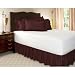 Twin Burgundy Ruffled Bed Skirt with 14" Drop