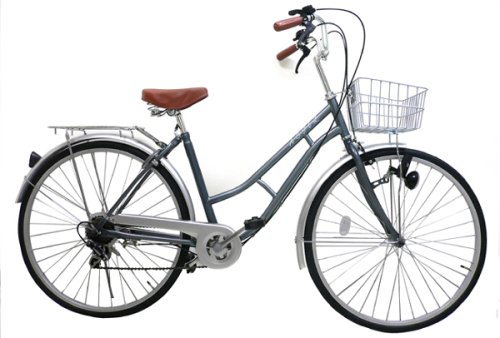Cover image : 2009年モデル『ゆとり自転車』シマノ6段変速付。クラシックデザインが素敵なママチャリ。26インチ自転車 AST26-0902 ガンメタ
