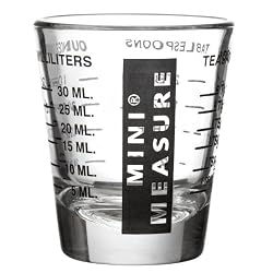 Kolder Original Mini Measure, Multi-Purpose Measuring Glass