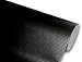 Hachi Auto 3D Black Carbon Fiber CF Vinyl Car Vehicle Wrap 12-by-60 inch