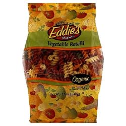 Eddie's Rotelli Vegetable Pasta Organic, 12-Ounce Bags (Pack of 12)