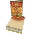 Rich Asian Floral Paisley Magnet Closure Mini Notepad