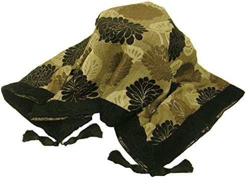 LUXURIOUS TASSELED CHENILLE FLORAL SOFA BED THROW SPARKLY BLACK SILVER 145X180