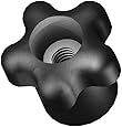 Innovative Components AN4C-5S221 1.38" Star knob thru hole 1/4-20 steel zinc insert black pp (Pack of 10)