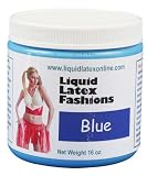 Liquid Latex Fashions Ammonia-Free Body Paint, Blue, 16-Ounce Jar