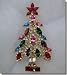 Christmas Tree Pin with Red Crystal Star B1U92