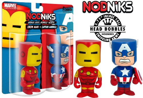  Funko - Capt America/iron Man Nodniks