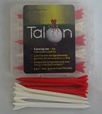 TALON - No friction golf tee with case & refill pack 40pk Crimson & Cream