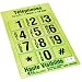 Telephone Stickers - Black on Green - Alphanumeric