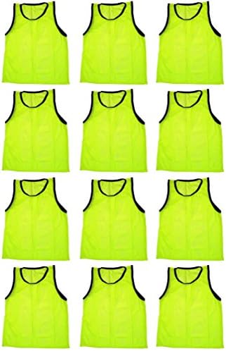 Moondon 12 Jersey practice uniform pinnie pennie lacrosse field hockey ADULT YELLOW