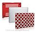 TopCase Quatrefoil / Moroccan Trellis Red Ultra Slim Light Weight Rubberized Hard Case Cover for Macbook Air 13