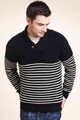 Blue Harbour Pure Cotton Nautical Striped Jumper