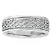 14K White Gold Celtic Inspired Wedding Band For Men and Women - Size 9