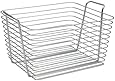 InterDesign Classico Wire Storage Organizer Basket for Bathroom, Bath Towels, Heath and Beauty Products - Large, Chrome