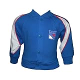 Boys NHL New York Rangers Button Down Sweatshirt Jacket - Blue & White (Size: 18M)