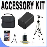BP511 Replacement Battery w/60" Full Size Tripod BigVALUEInc Accessory Saver Case Bundle f/ Canon EOS & Powershot Cameras