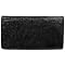 Boston Traveler Black Ostritch Print Checkbook Cover