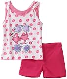 Young Hearts Toddler Girls Sunglasses Printed Shorts Set