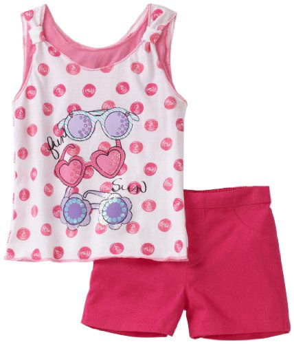 Cheap Young Hearts Toddler Girls Sunglasses Printed Shorts Set