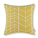 CaliTime Canvas Throw Pillow Cover Case for Couch Sofa Home Decoration Modern Chevron Stem Panels Geometric 18 X 18 Inches Vibrant Yellow