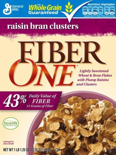 Fiber One Raisin Bran Clusters, 17.25-Ounce Box (Pack of 4)