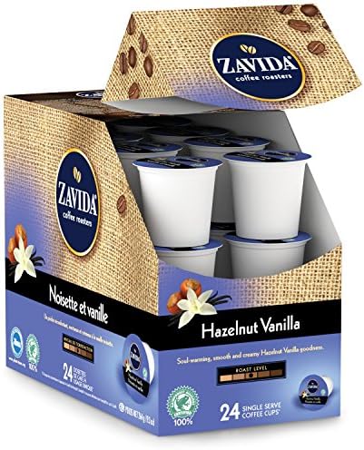Zavida Coffee Hazelnut Vanilla Keurig K-Cups, 96 Count