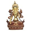 Tibetan Buddhism: Copper White Tara Statue