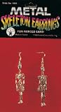 Metal Pierced Halloween Earrings - Skeleton (B136)