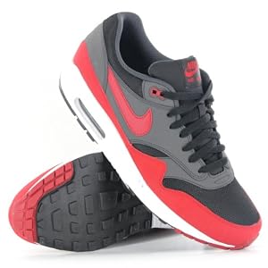 Nike Air Max 1 Essential Black Red Mens Trainers