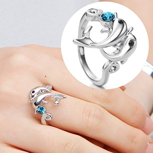Neoglory Jewelry Rhinestone Made with Swarovski Elements Fashion Dolphin Animal Rings #7#8#9